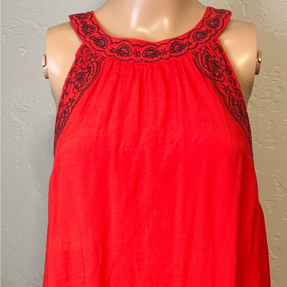 THML Embroidered RedDress Size M